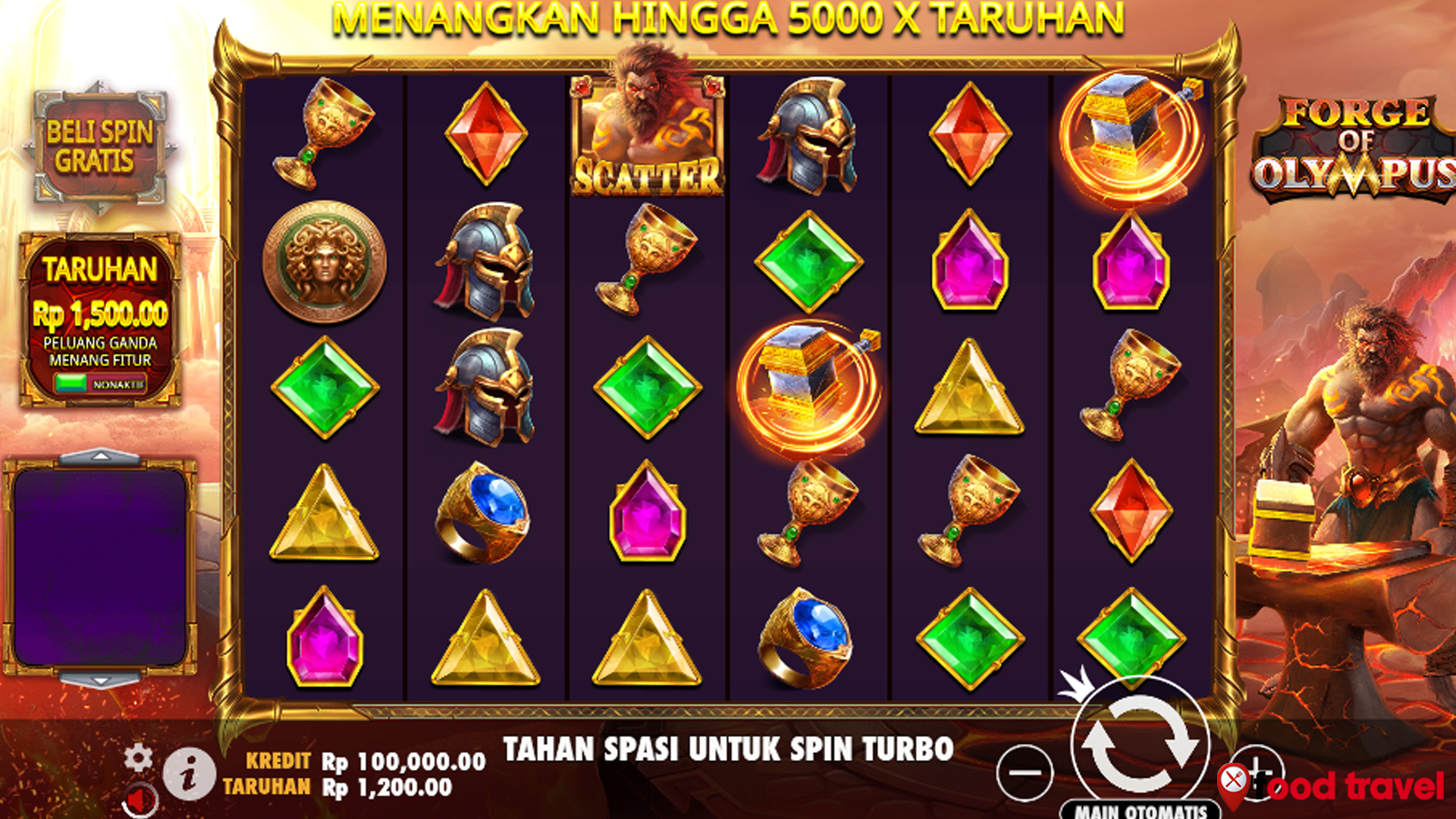 Cuan Kilat Main Forge of Olympus Kini Cuma di Rtp8000